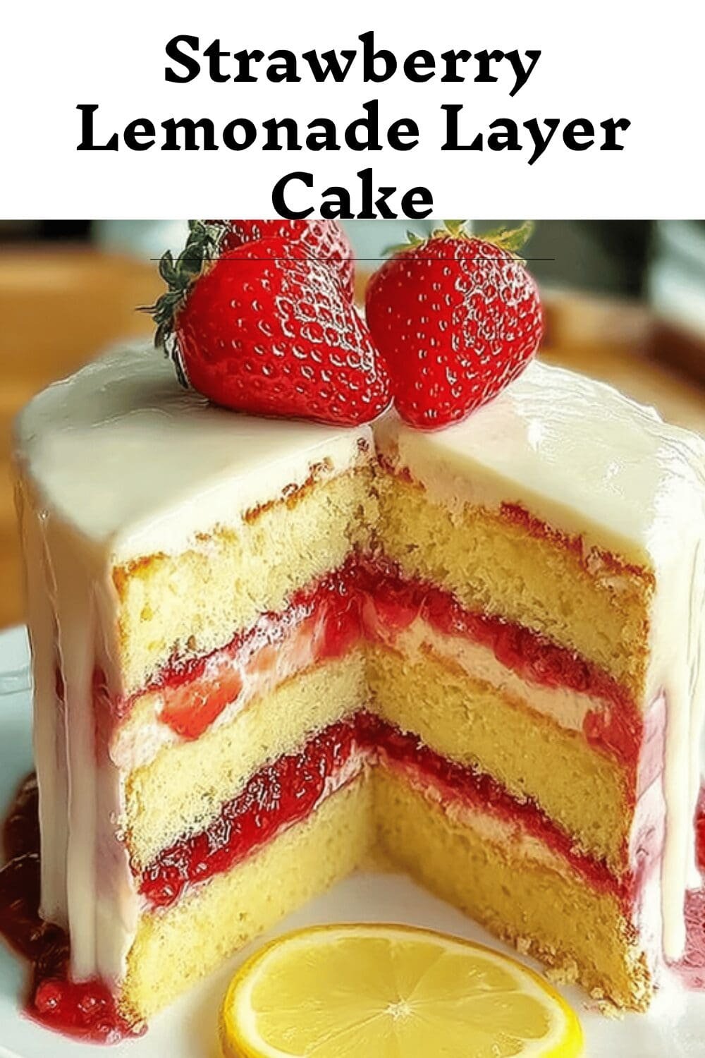 Strawberry Lemonade Layer Cake