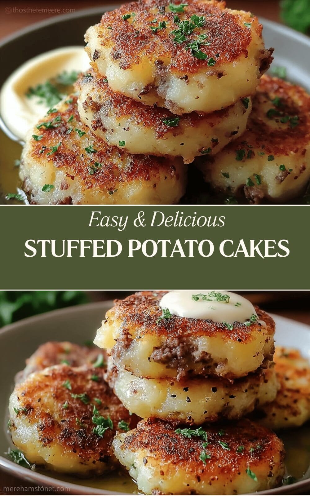 Stuffed Potato Cakes