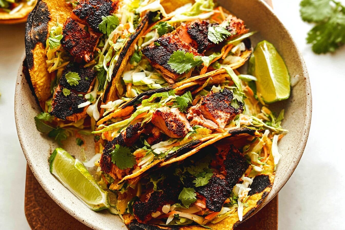 Blackened Salmon Tacos