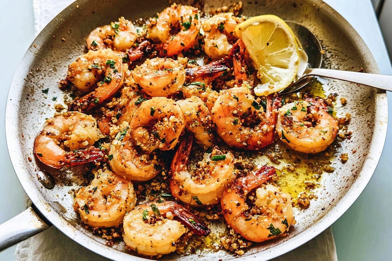 Brown Butter Spicy Garlic Shrimp