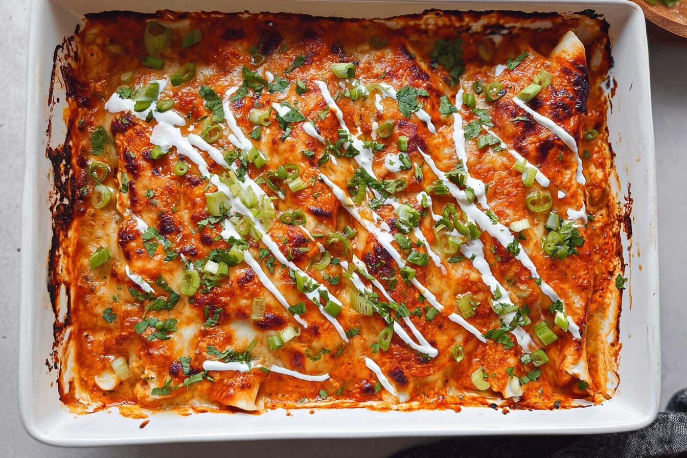 Buffalo Chicken Enchiladas