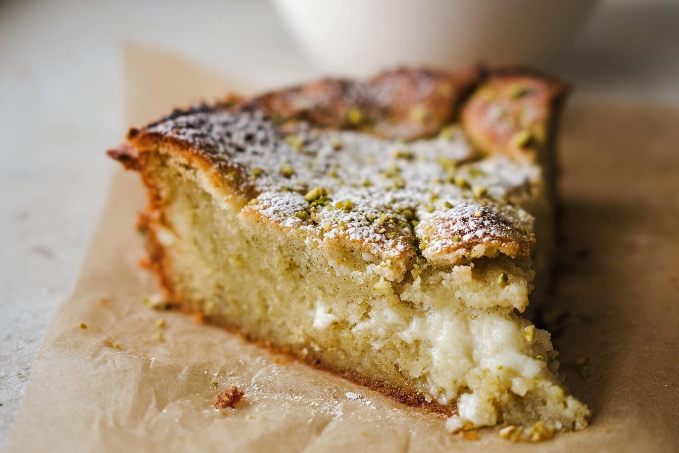 Buttery Pistachio Gooey Butter Cake Recipe