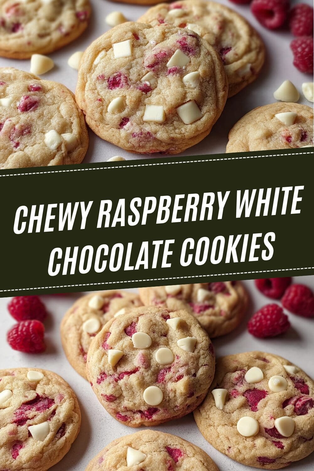 Chewy Raspberry White Chocolate Cookies