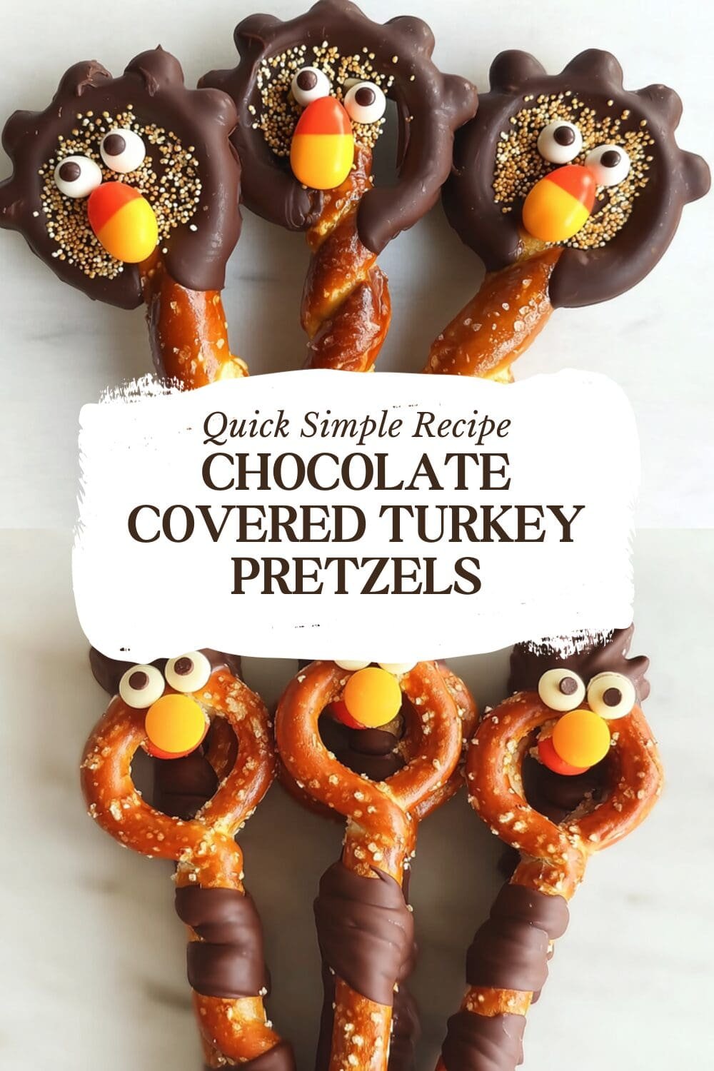 Chocolate Covered Turkey Pretzels