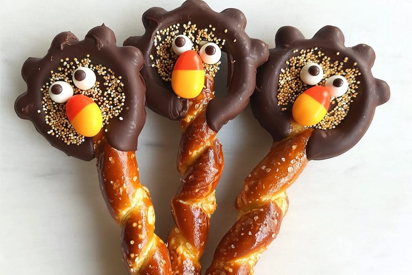 Chocolate Covered Turkey Pretzels
