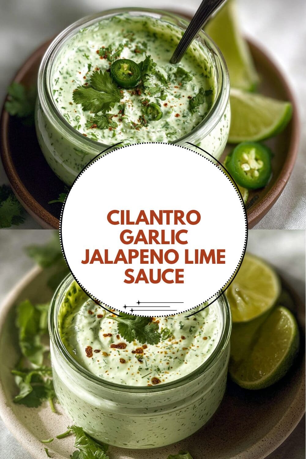 Cilantro Garlic Jalapeno Lime Sauce