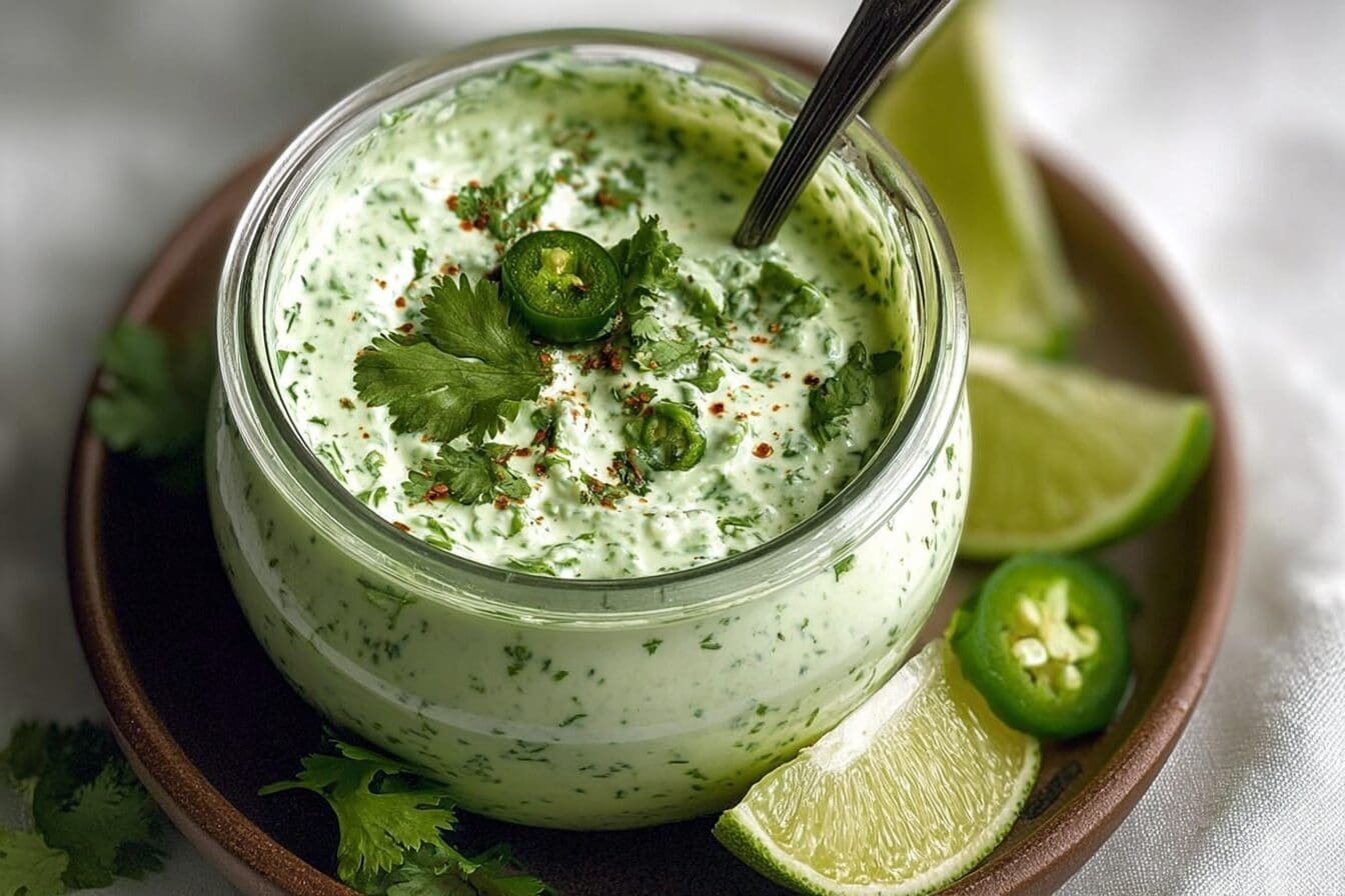 Cilantro Garlic Jalapeno Lime Sauce