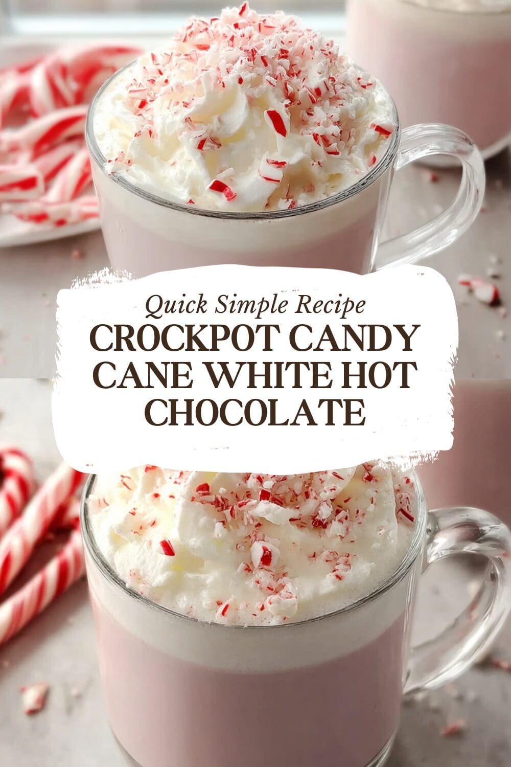 Crockpot Candy Cane White Hot Chocolate