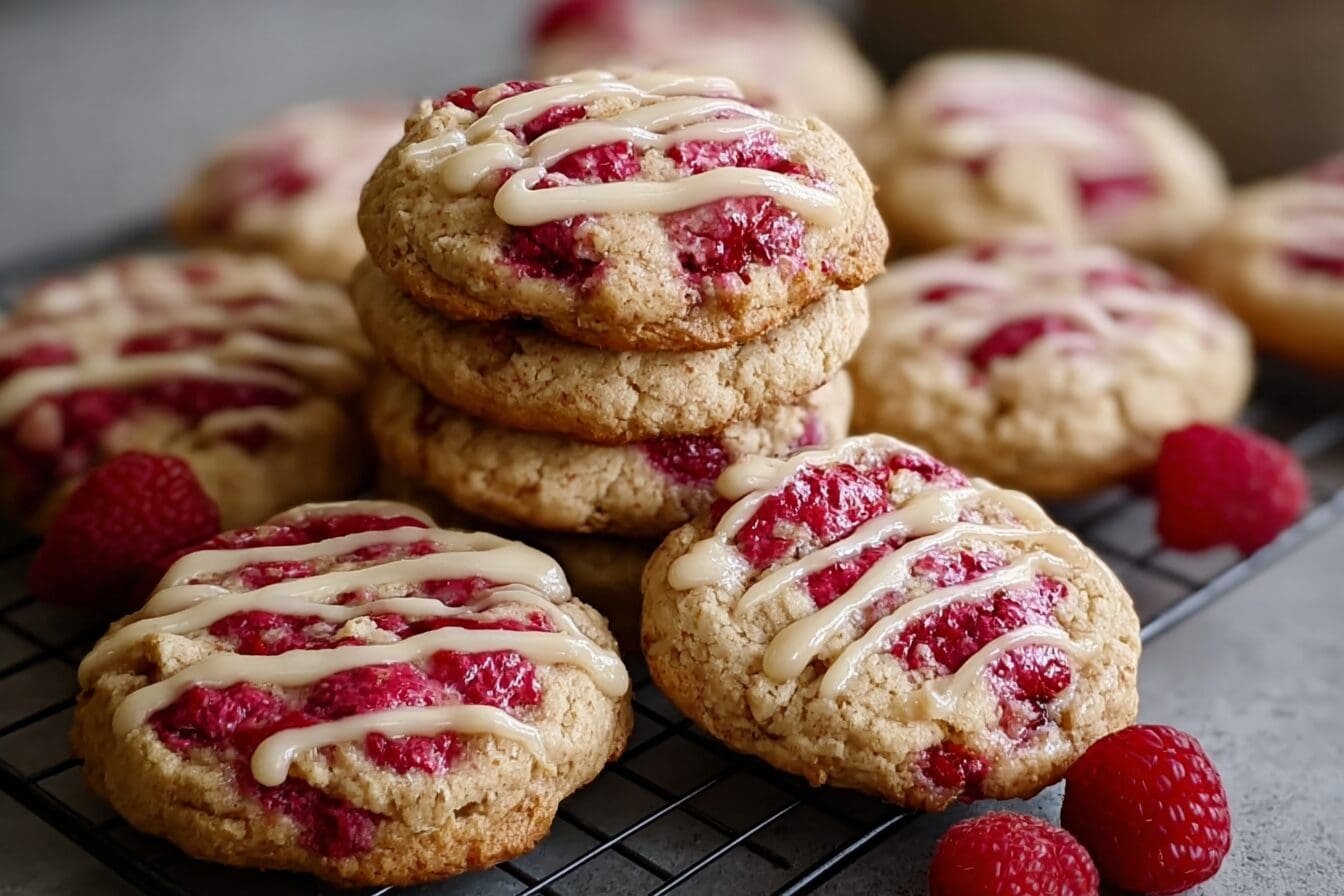Crumbl Raspberry Cheesecake Cookies
