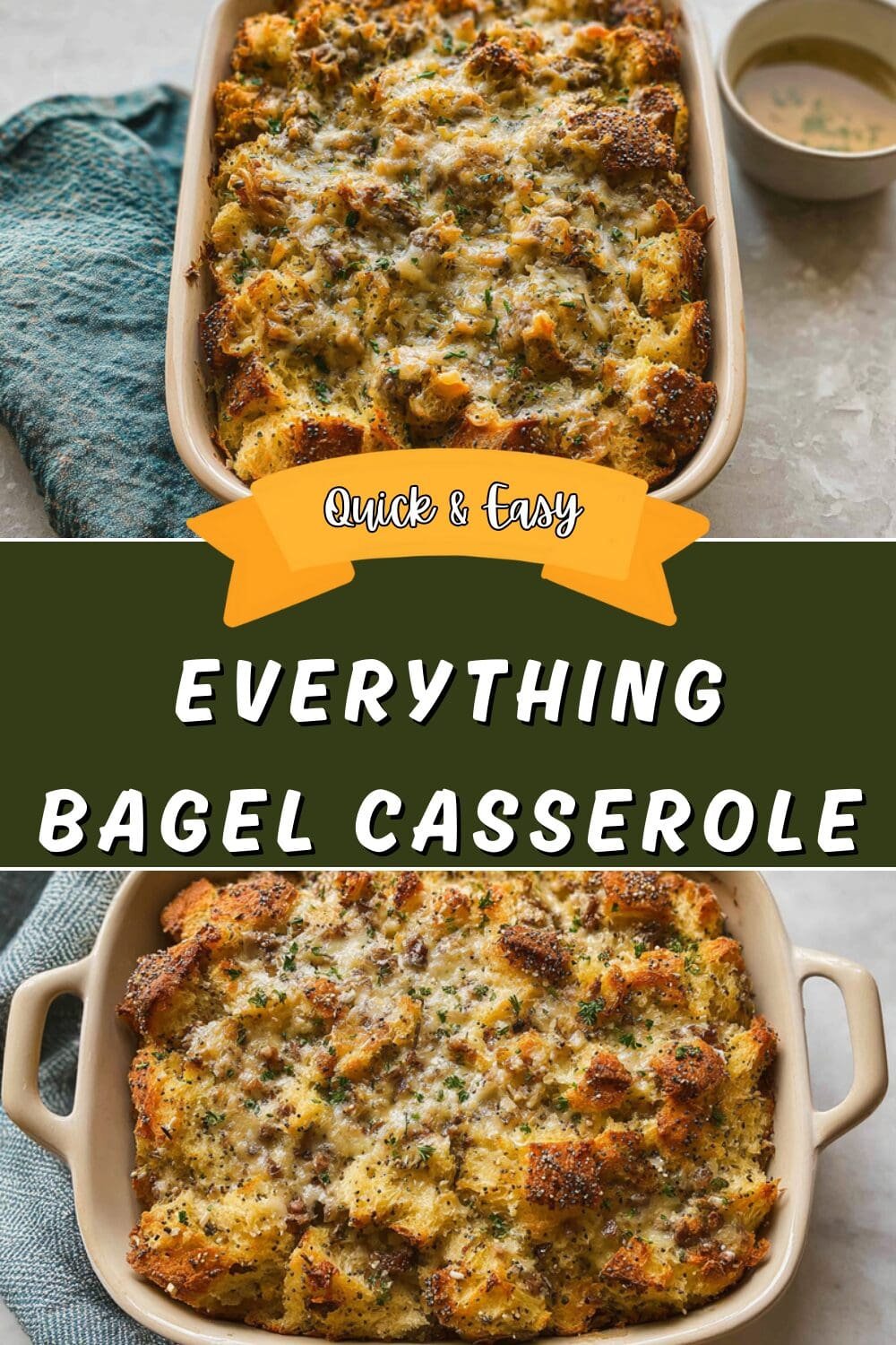 Everything Bagel Breakfast Casserole Quick Family Favorite 7 Everything Bagel Casserole