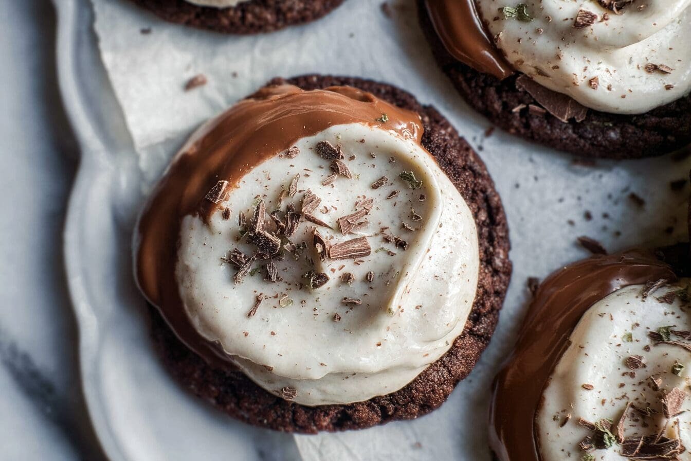 Frosted Grasshopper Cookies: A Mint Chocolate Delight 6 Frosted Grasshopper Cookies