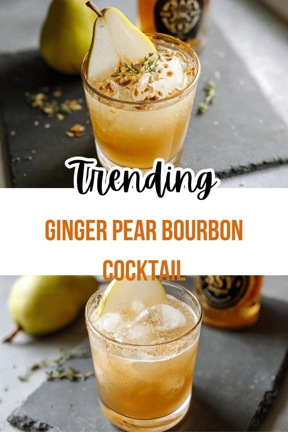 Ginger Pear Bourbon Cocktail