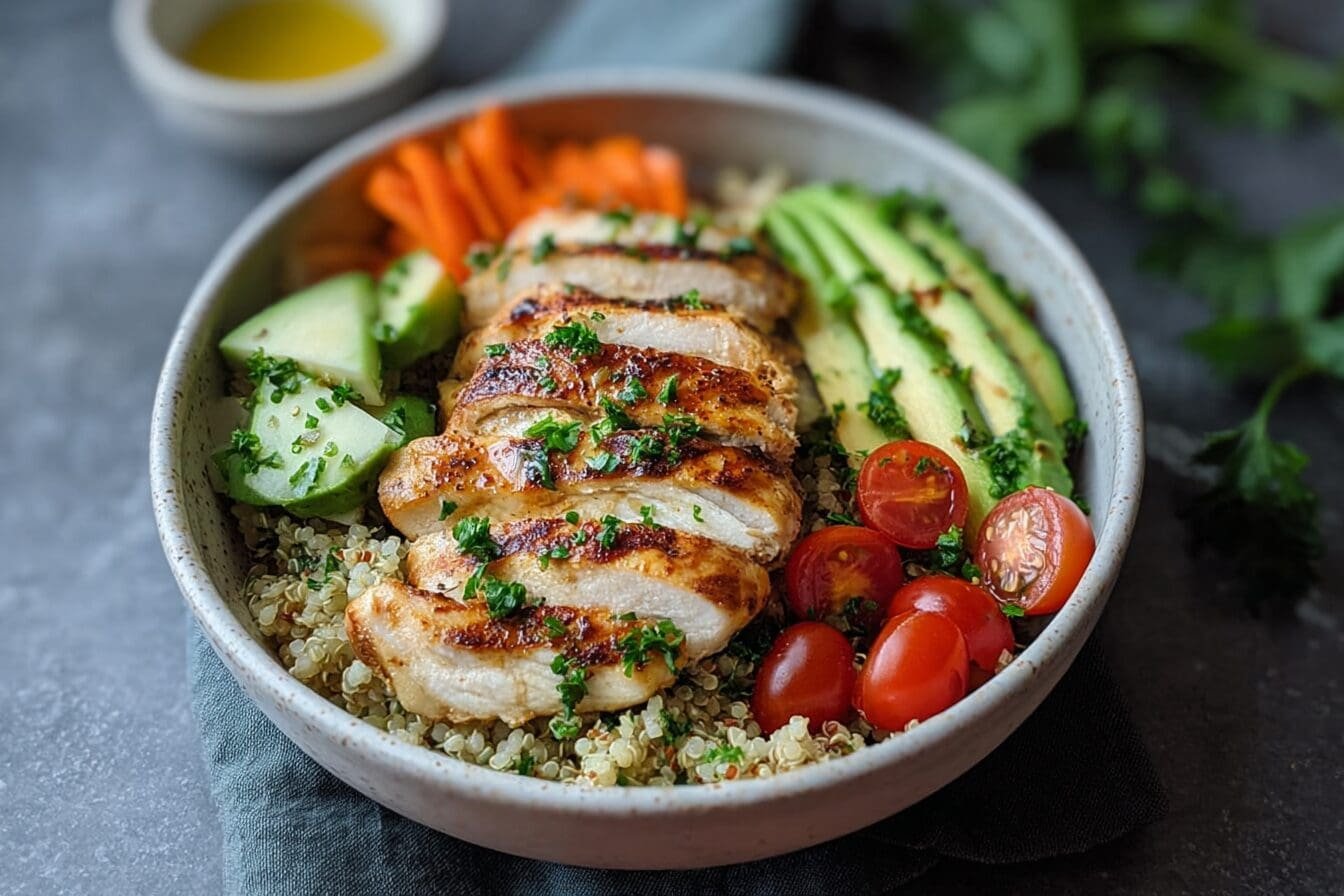 Grilled Chicken Quinoa Bowl