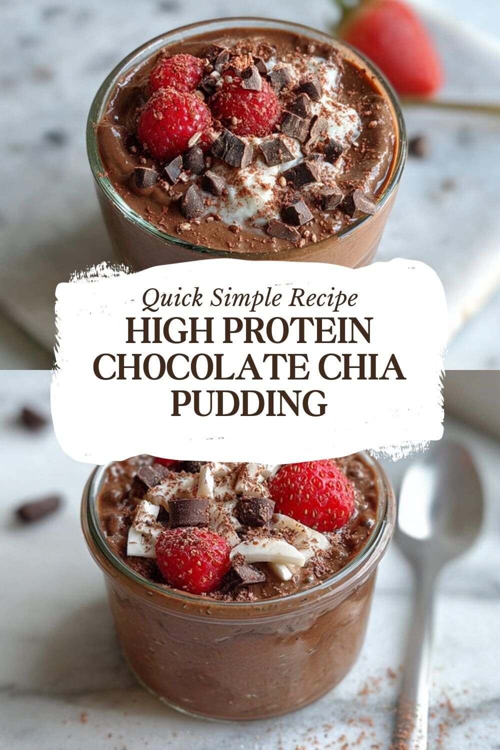 High Protein Chocolate Chia Pudding