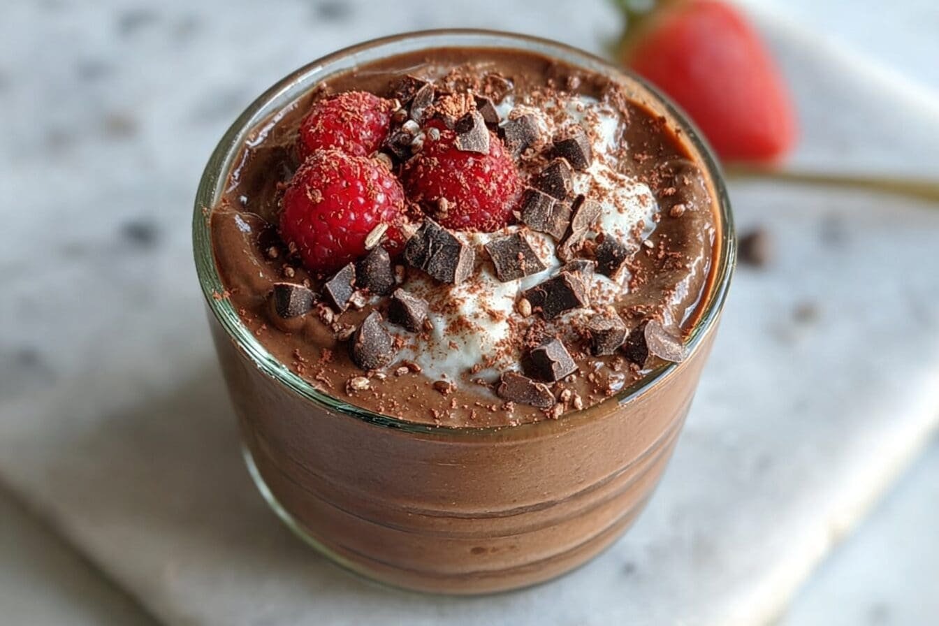 High Protein Chocolate Chia Pudding