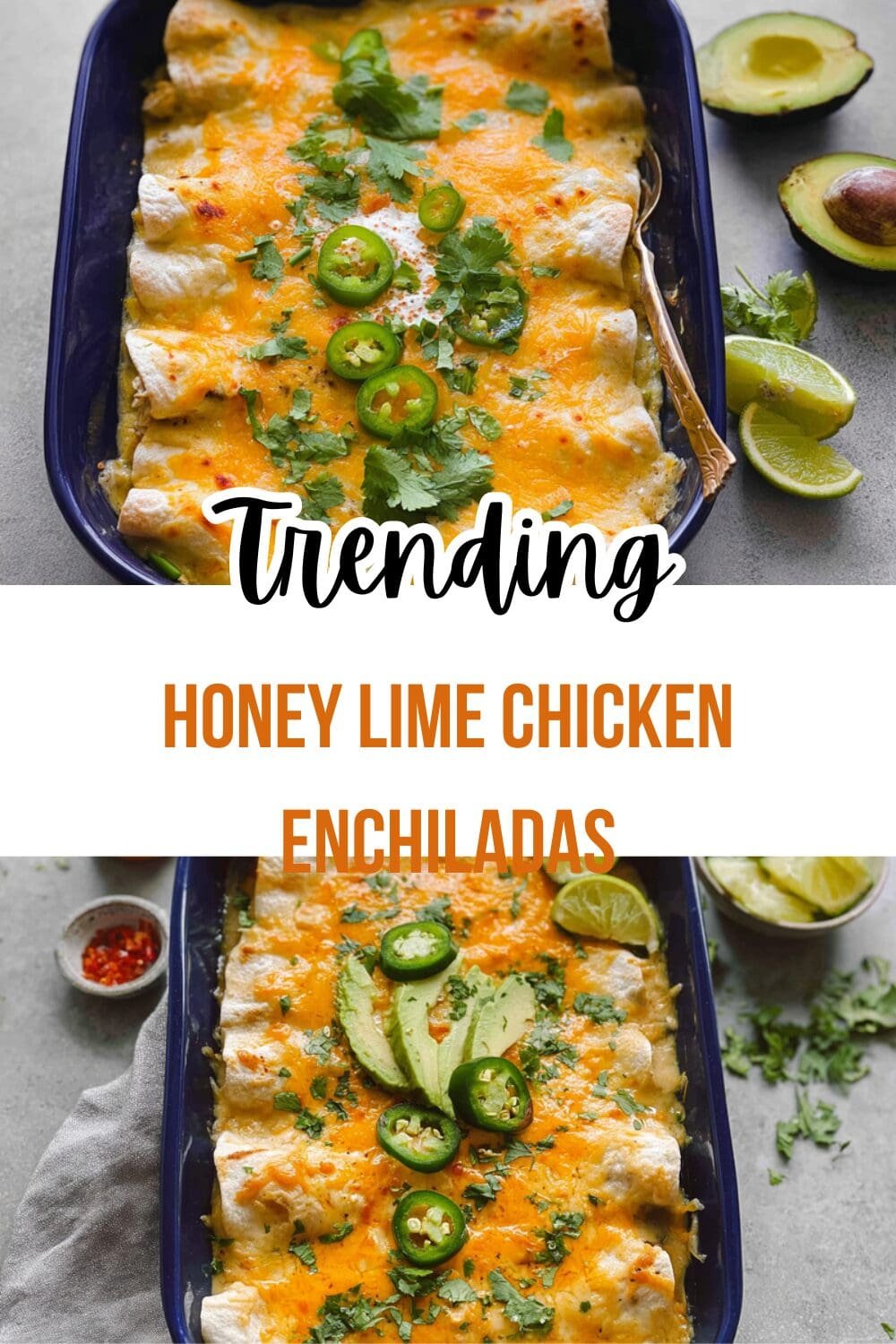 Honey Lime Chicken Enchiladas
