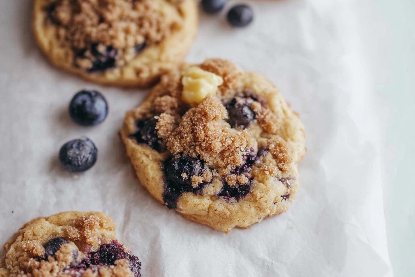 Lemon Blueberry Muffin Cookies