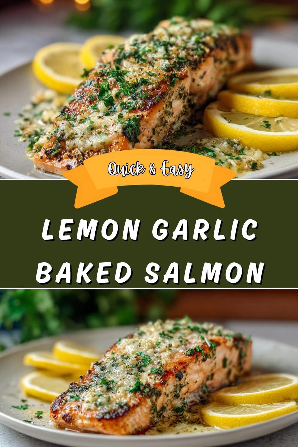 Lemon Garlic Baked Salmon
