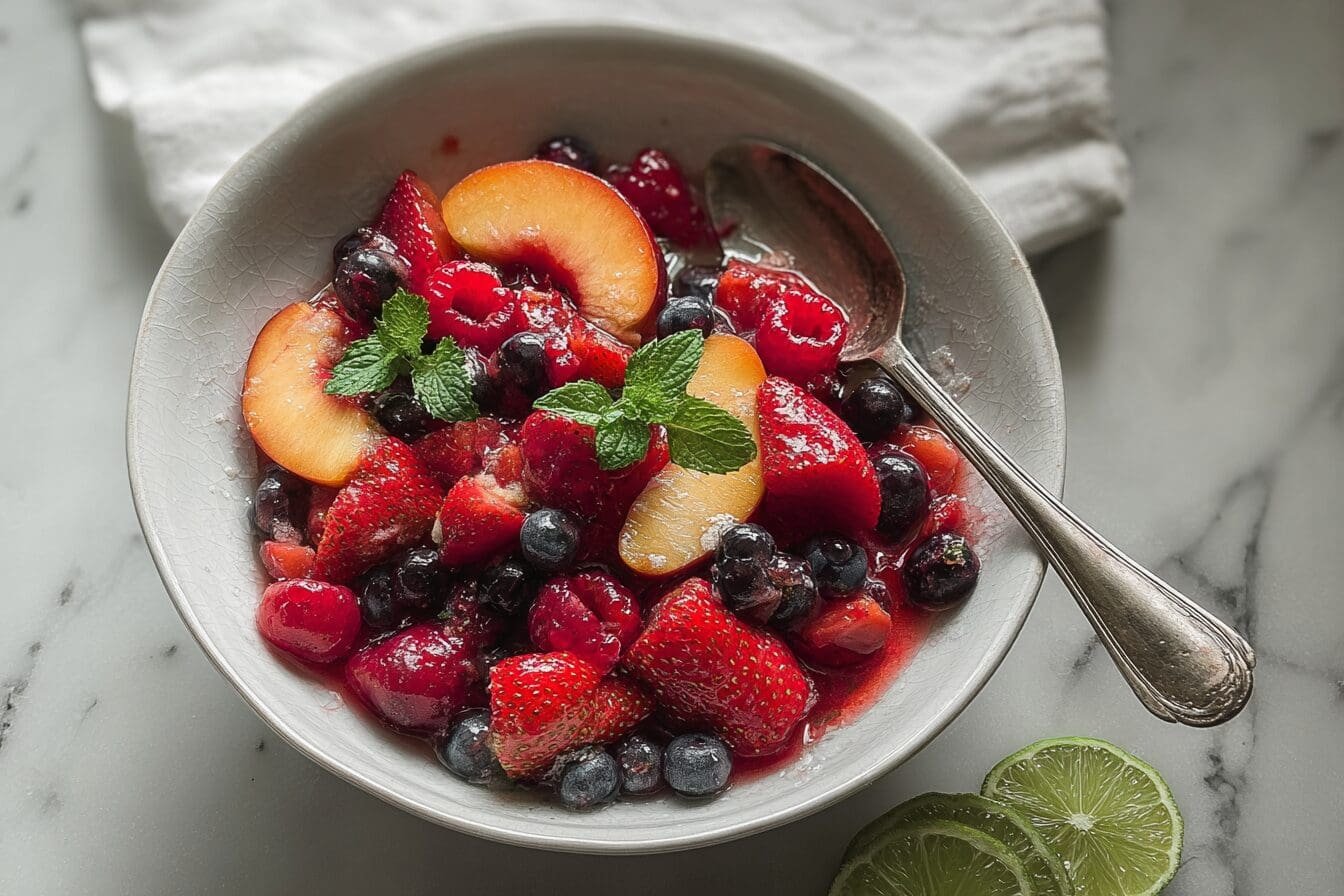 Peach Berry Fruit Salad