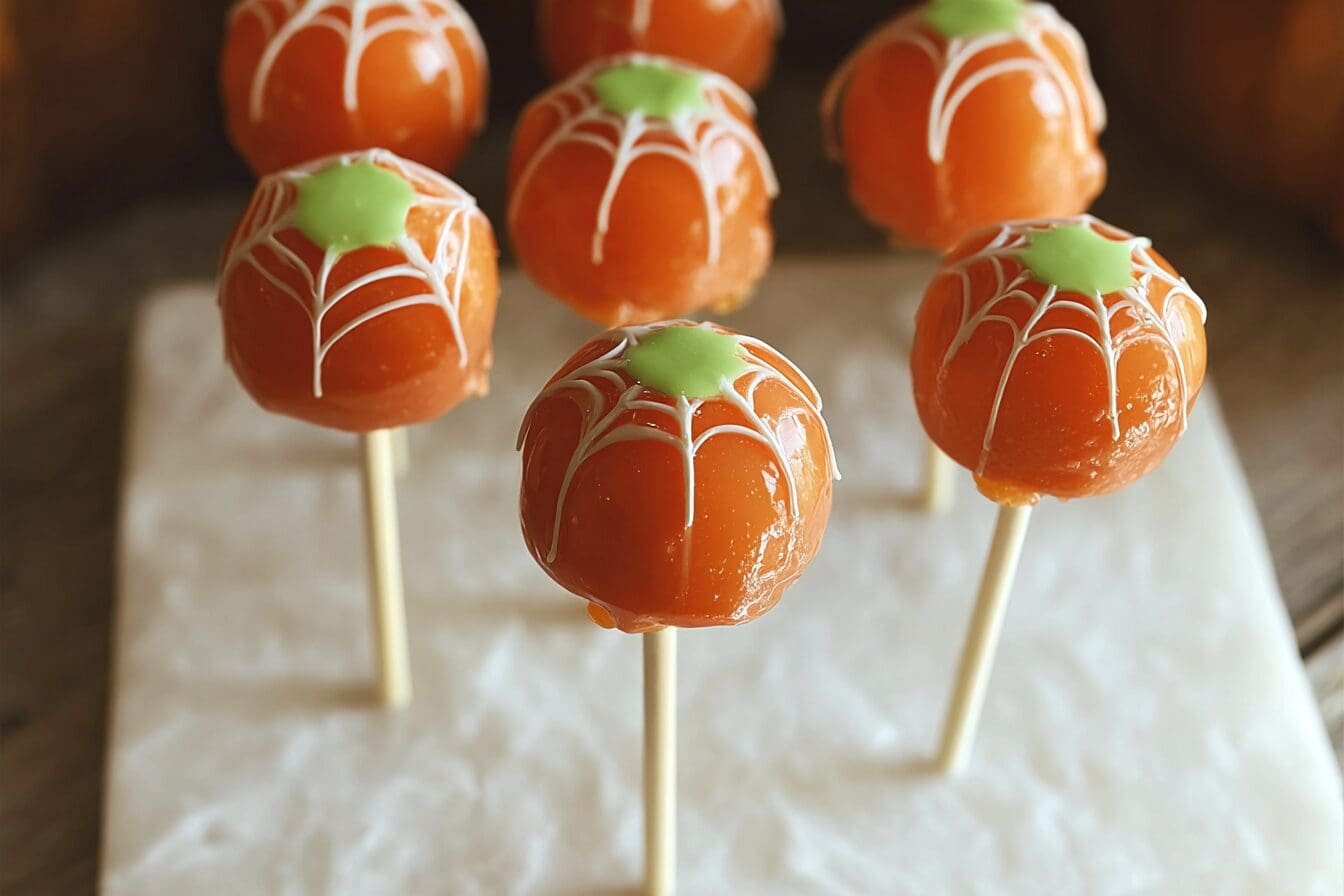 Pumpkin Lollipops