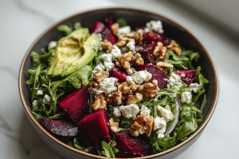 Roasted Beet Arugula Salad Feta Walnuts 70.Png