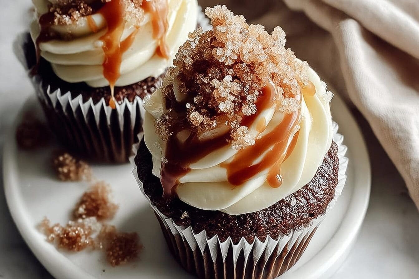Salted Caramel Cream Cheese Cupcakes