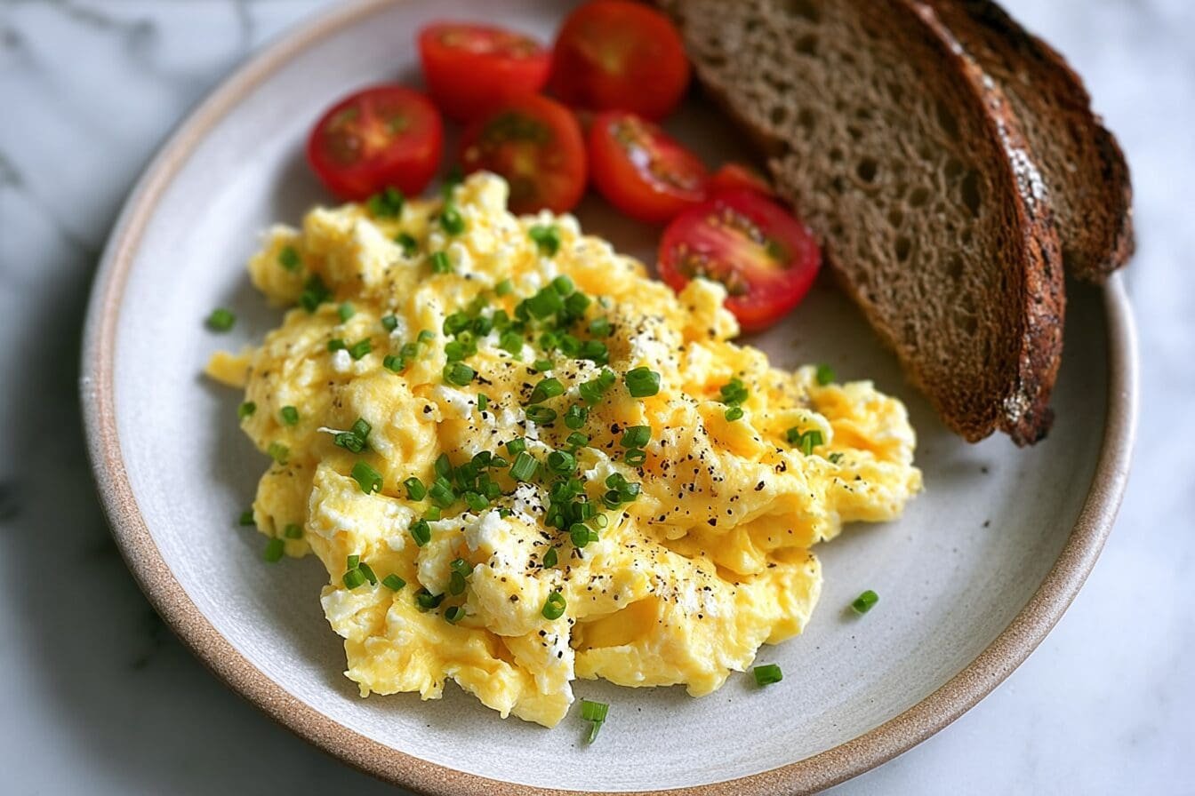 Scrambled Eggs With Cottage Cheese