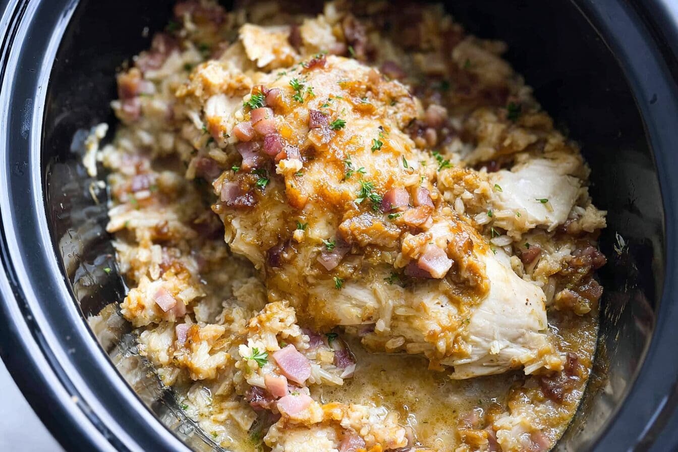 Slow Cooker Chicken Cordon Bleu