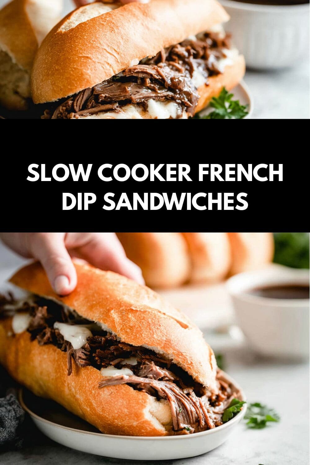 Slow Cooker French Dip Sandwiches
