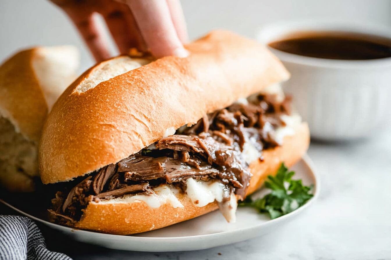 Slow Cooker French Dip Sandwiches