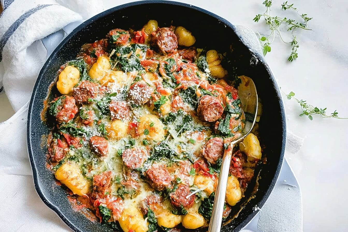 Spinach Sausage Gnocchi Sage