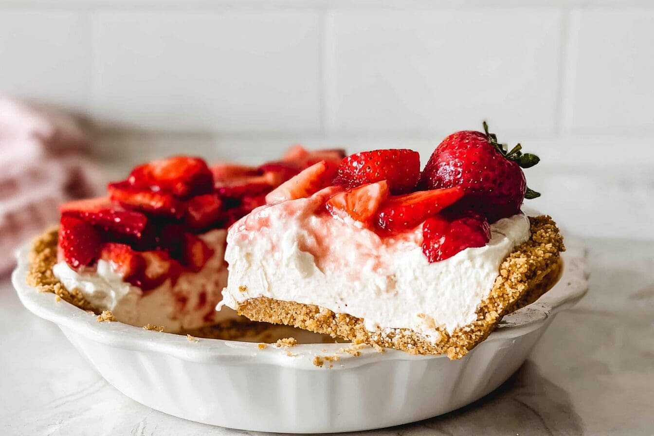 Strawberry Cream Cheese Pie: Simple No Bake Dessert Recipe 6 Strawberry Cream Cheese Pie