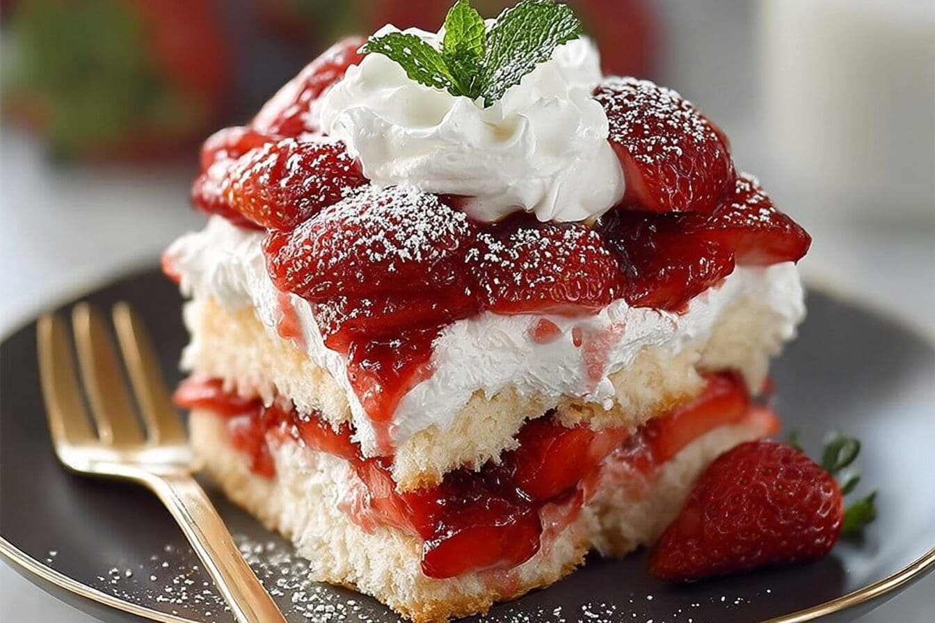 Strawberry Shortcake Poke Cake