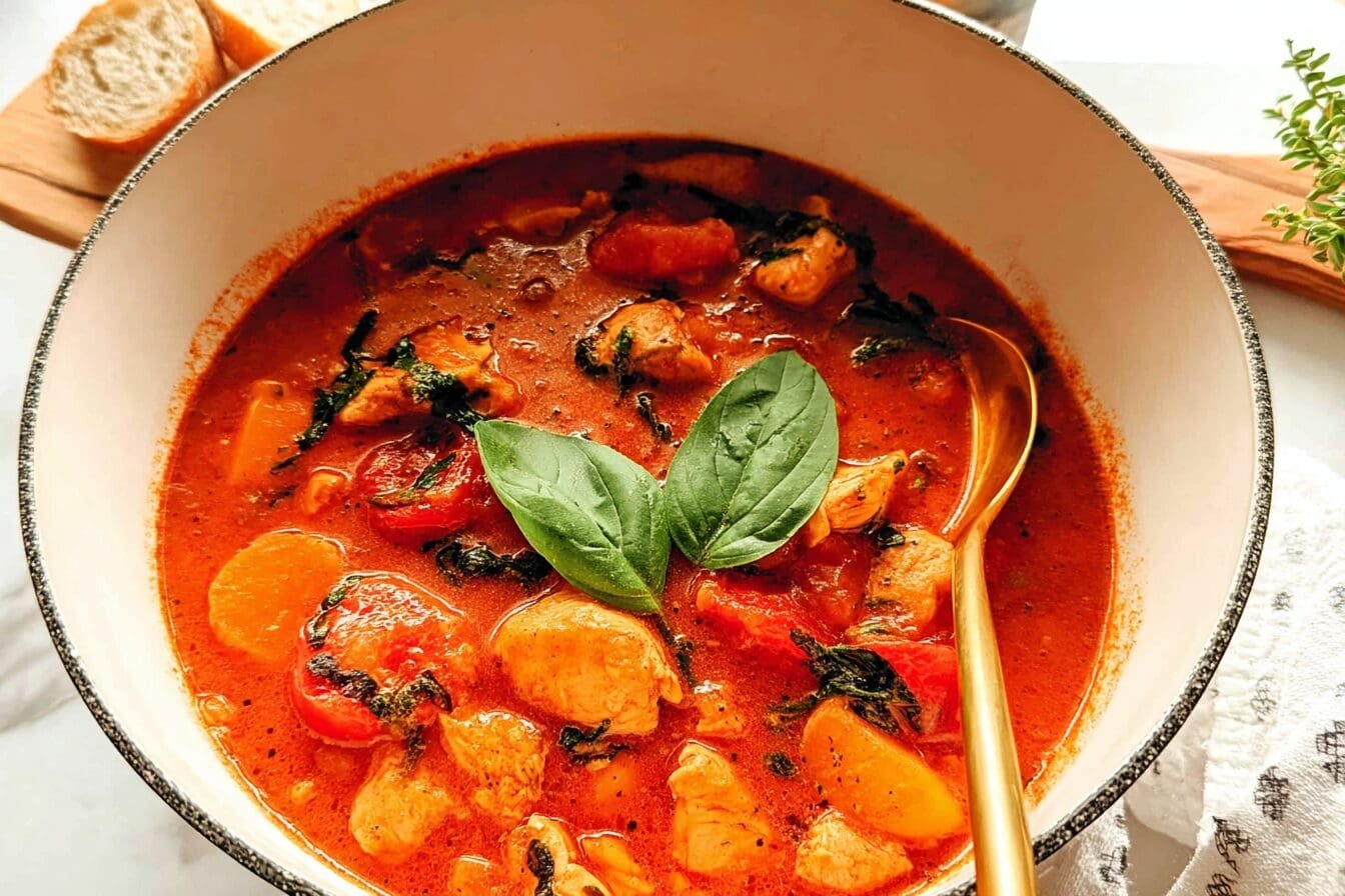 Tomato Basil Chicken Stew