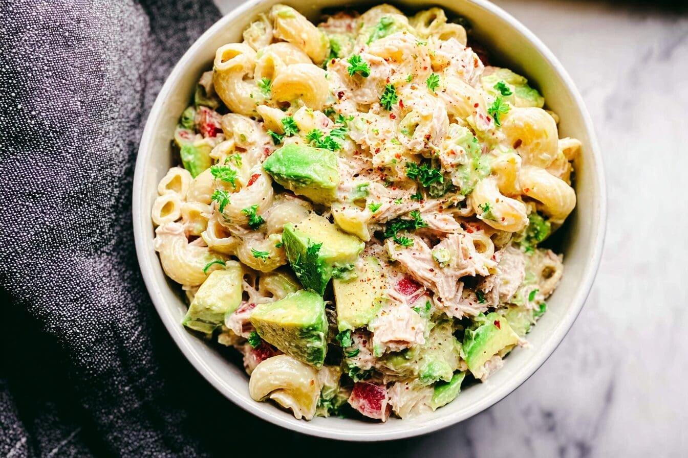 Tuna Avocado Macaroni Salad