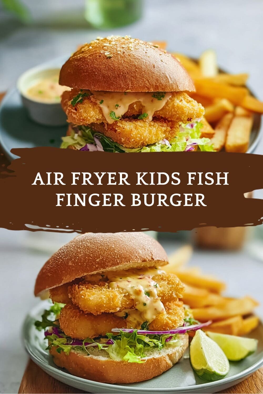 Air Fryer Kids Fish Finger Burger