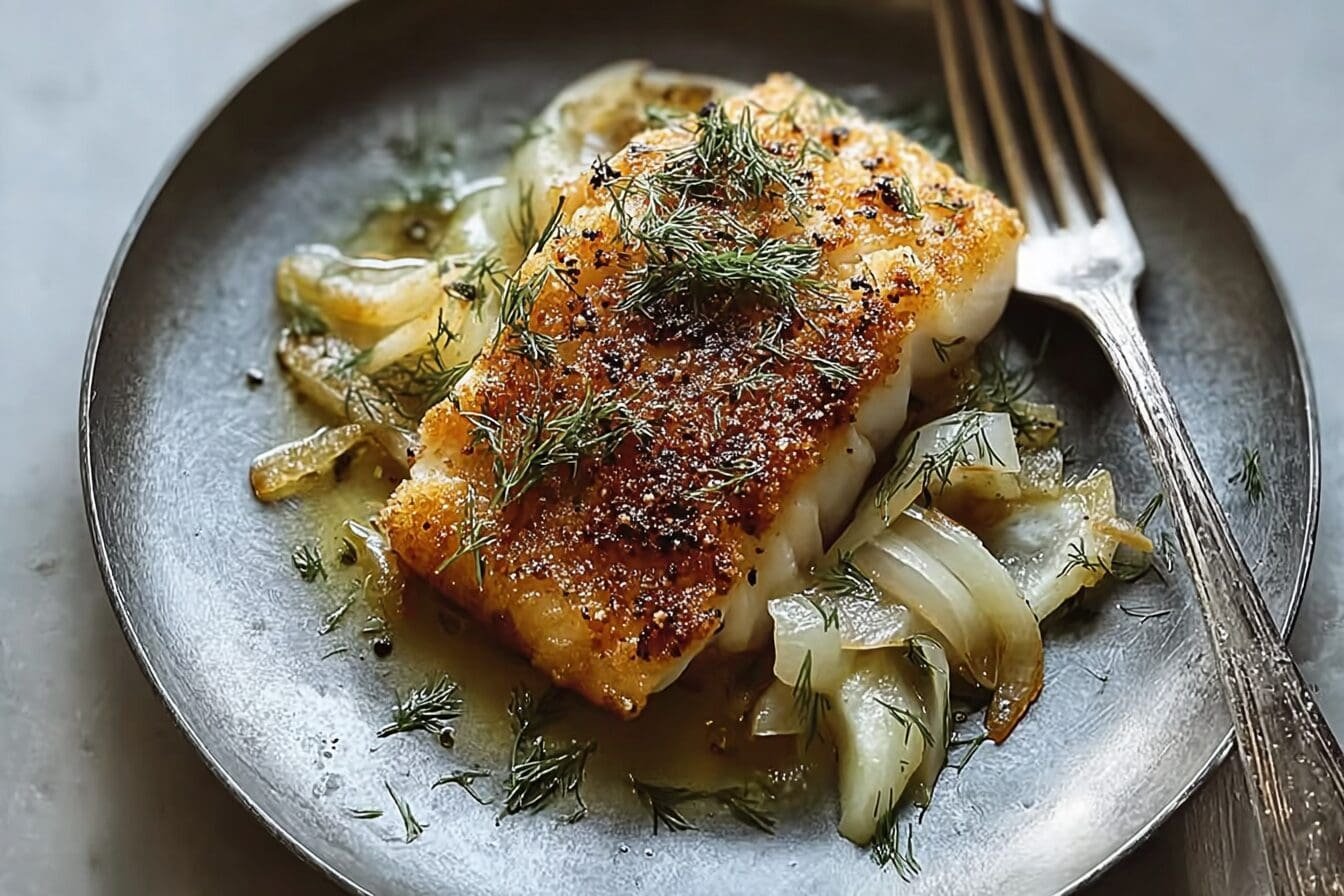 Almond Crusted Cod Piccata With Spaghetti Recipe 6 Almond Crusted Fish Piccata