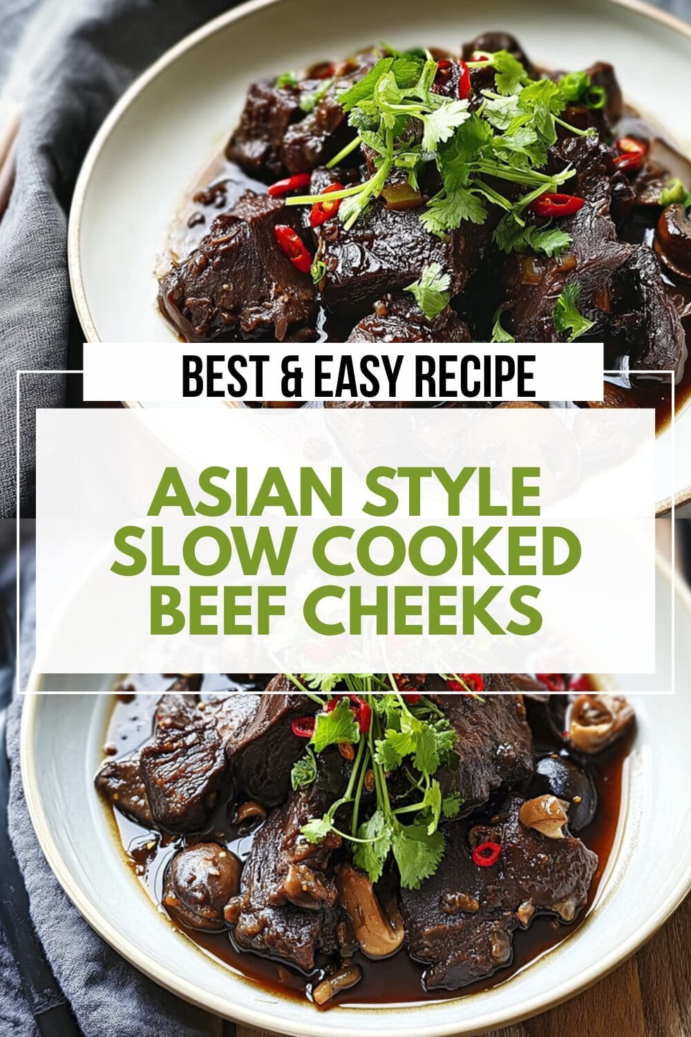 Asian Style Slow Cooked Beef Cheeks