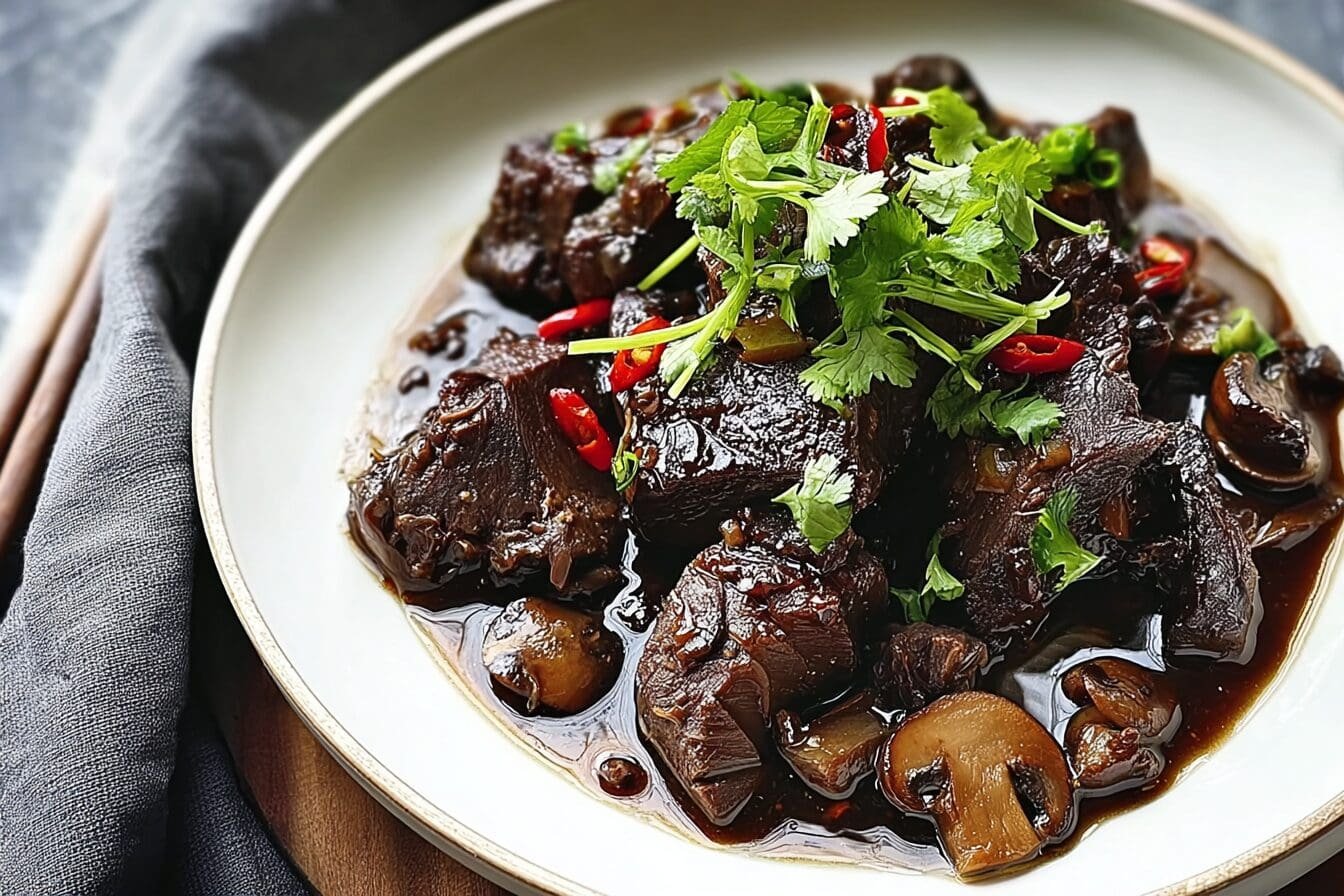 Asian Style Slow Cooked Beef Cheeks