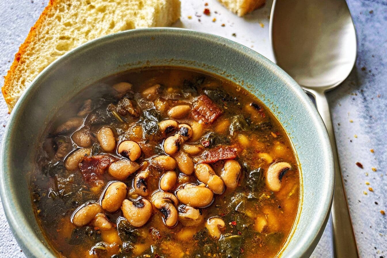 Black Eyed Pea Soup Recipe With Hearty Vegetables And Warm Spices 6 Black Eyed Peas Soup