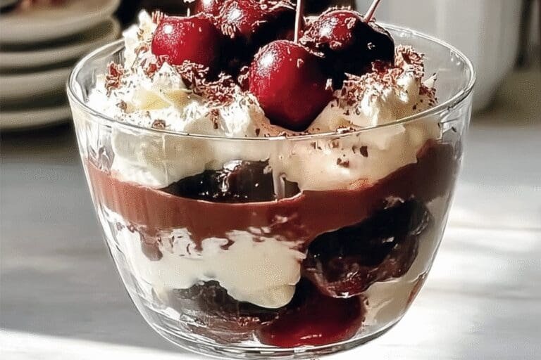 Black Forest Trifle Recipe With Layers Of Chocolate, Cherries, And Cream 8 Black Forest Trifle 89.Png