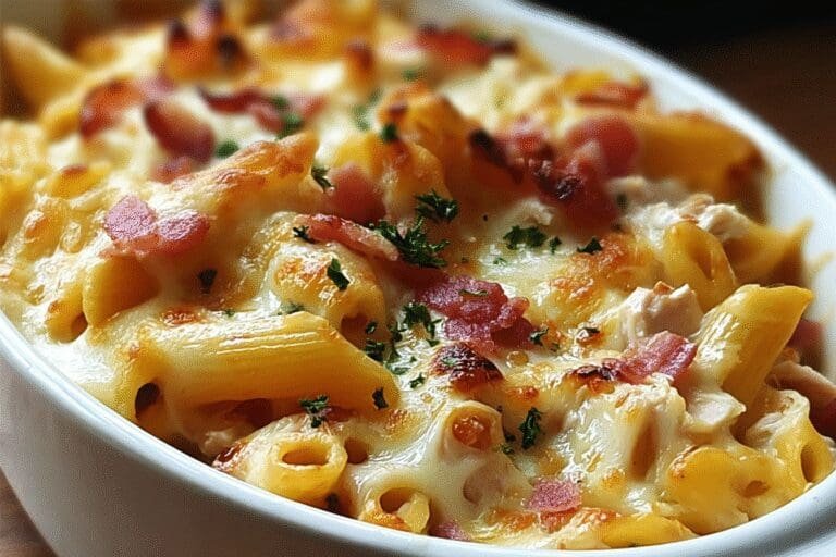 Cheesy Chicken And Bacon Pasta Bake 67.Png
