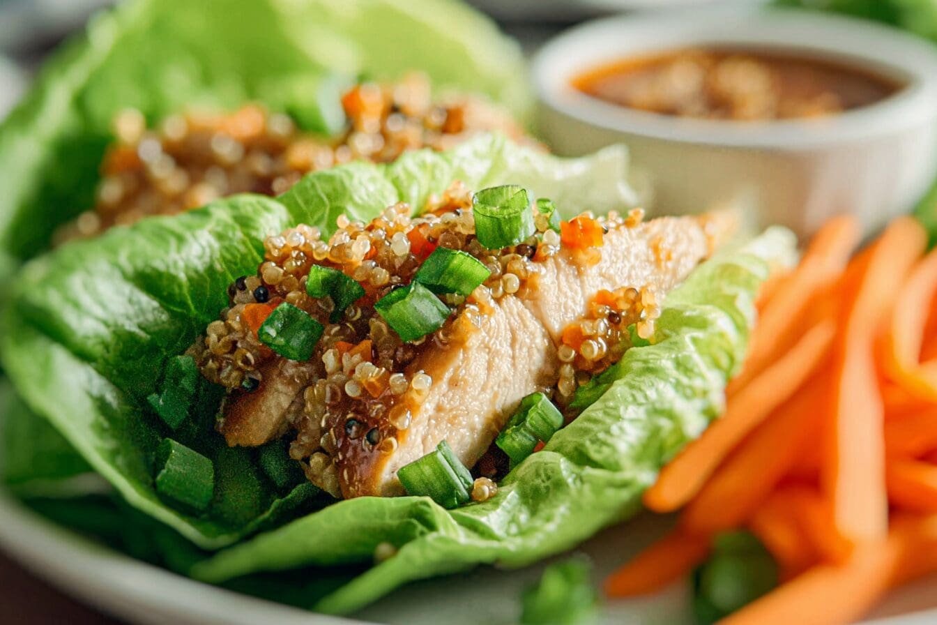 Chicken Quinoa Lettuce Wraps