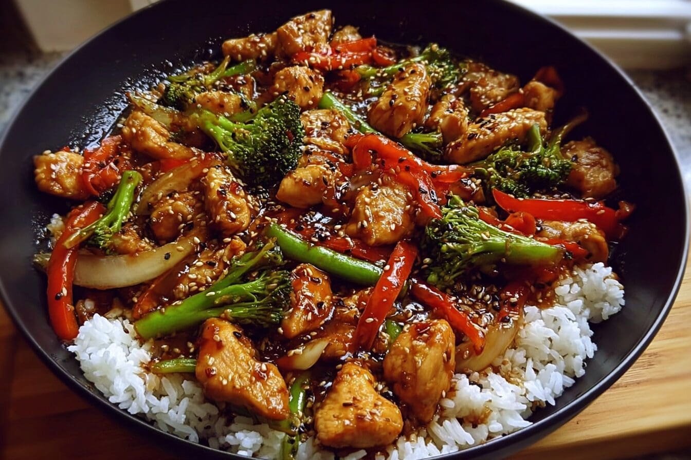 Chili Garlic Chicken Stir Fry