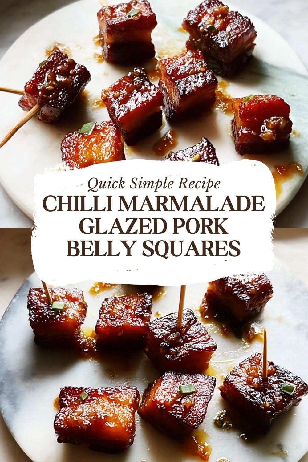 Chilli Marmalade Glazed Pork Belly Squares