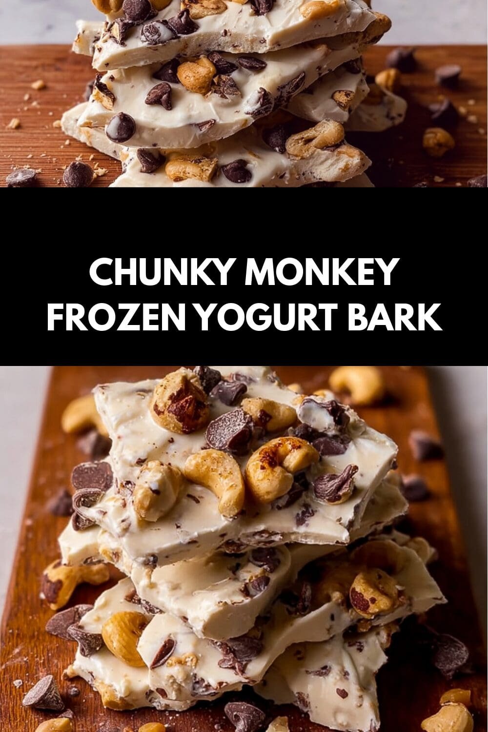 Chunky Monkey Frozen Yogurt Bark