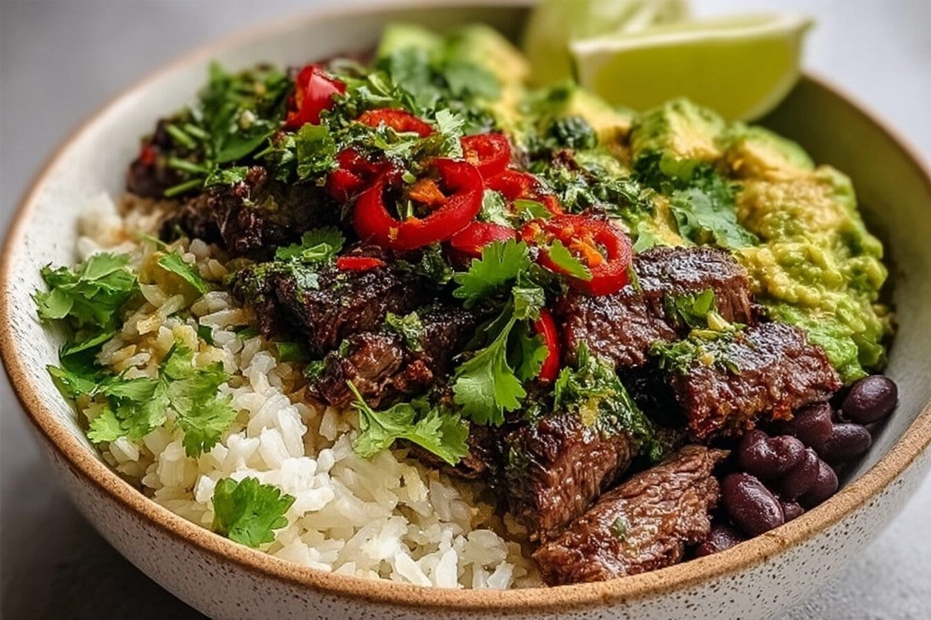 Cilantro Lime Steak Bowls