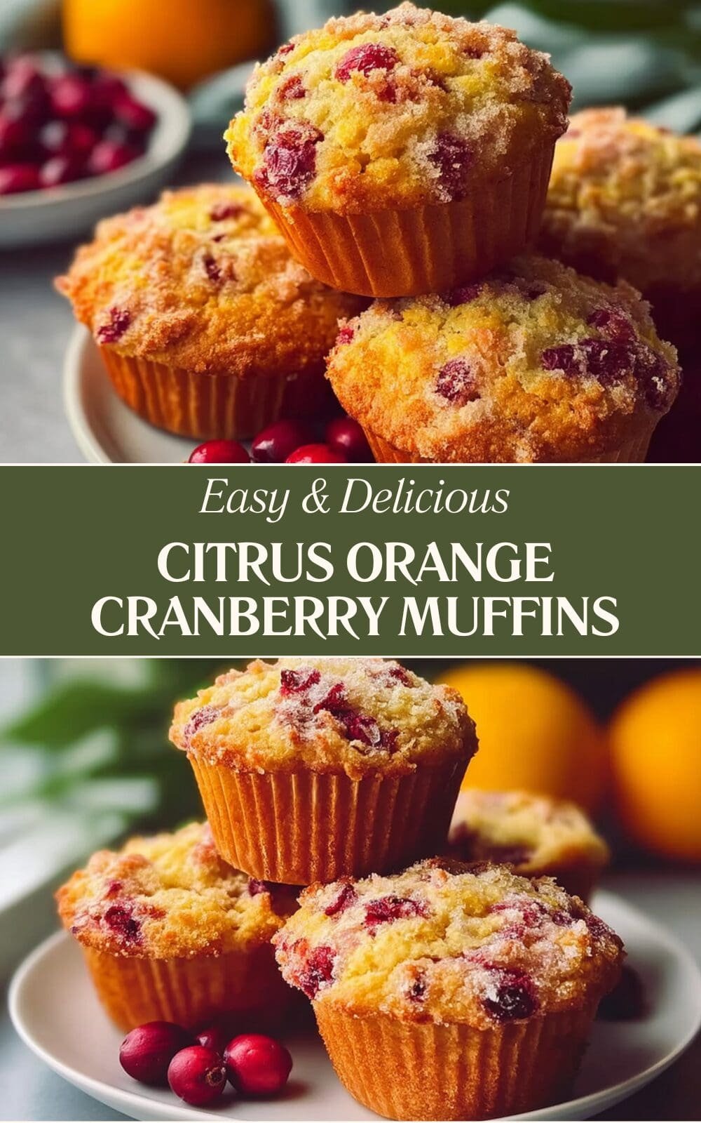 Citrus Orange Cranberry Muffins