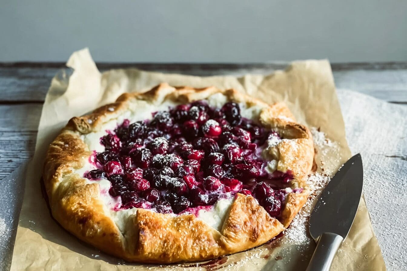 Cranberry Cheesecake Galette