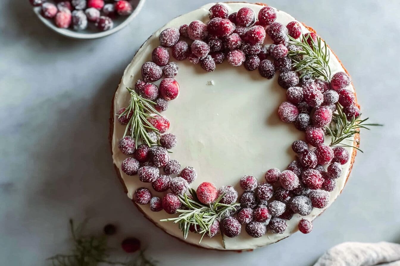Cranberry Wreath Cake